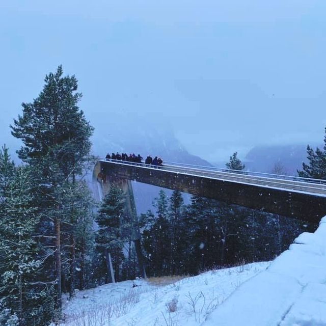 Winter time at Stegastein viewpoint