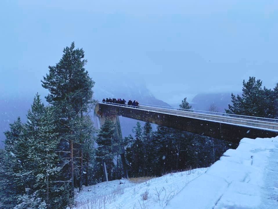 Winter time at Stegastein viewpoint