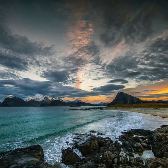 sunset view over the sea 
